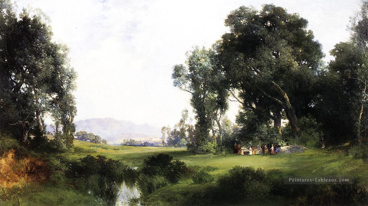 Le paysage de pique nique Thomas Moran Peintures à l'huile